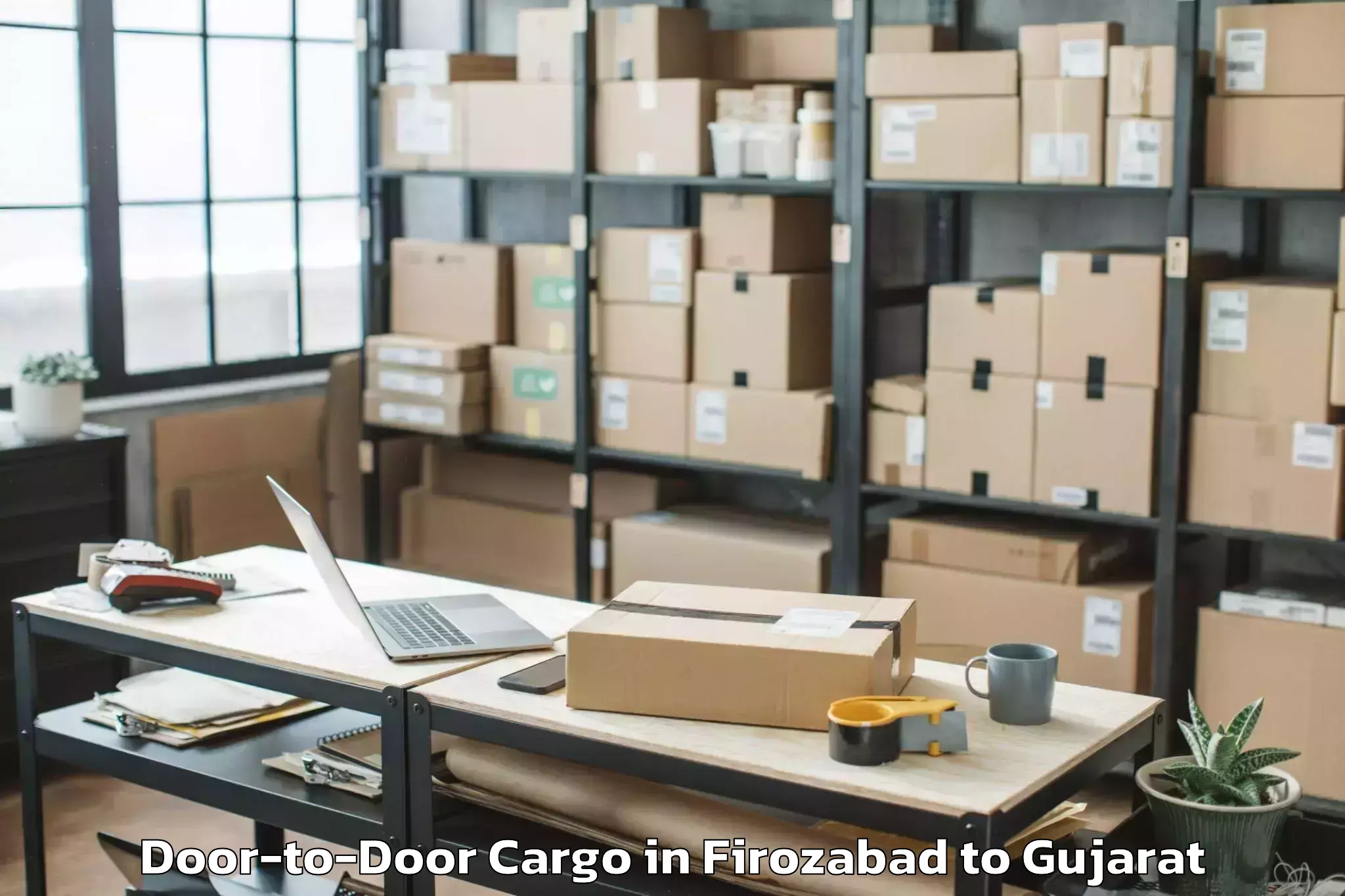 Professional Firozabad to Thasra Door To Door Cargo